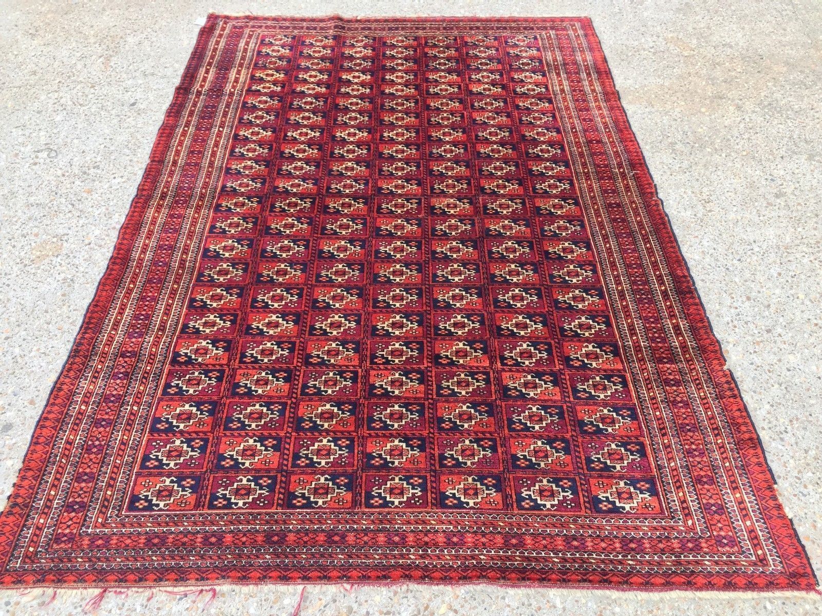 Antique Vintage Traditional Turkoman Rug 184x124cm  Oriental Hand Made, Boho photo furniture
