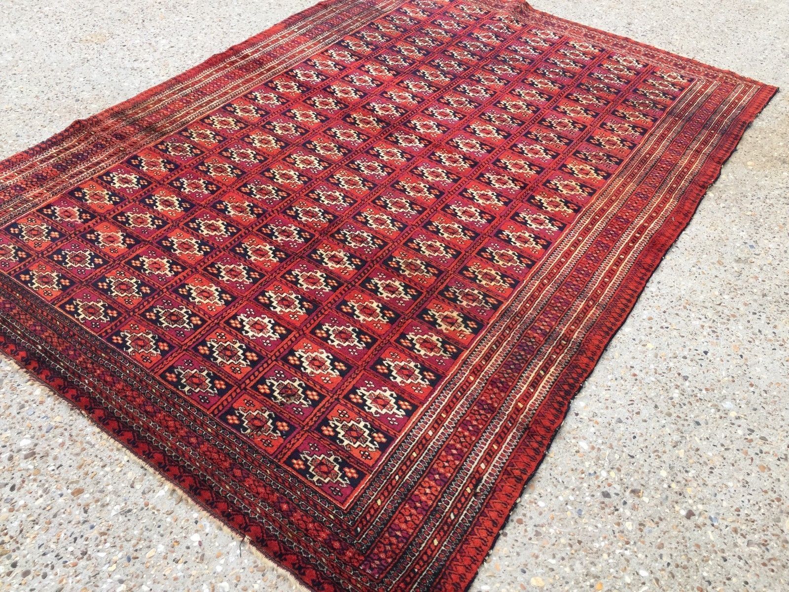 Antique Vintage Traditional Turkoman Rug 180x122cm Oriental Hand Made Rug photo furniture