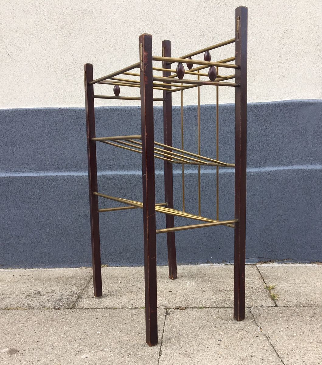 Austrian Art Deco Magazine Rack, 1920s photo furniture