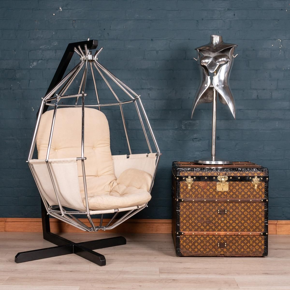 Elegant Parrot Cage Chair By Ib Arberg, Circa 1970 photo vinterior