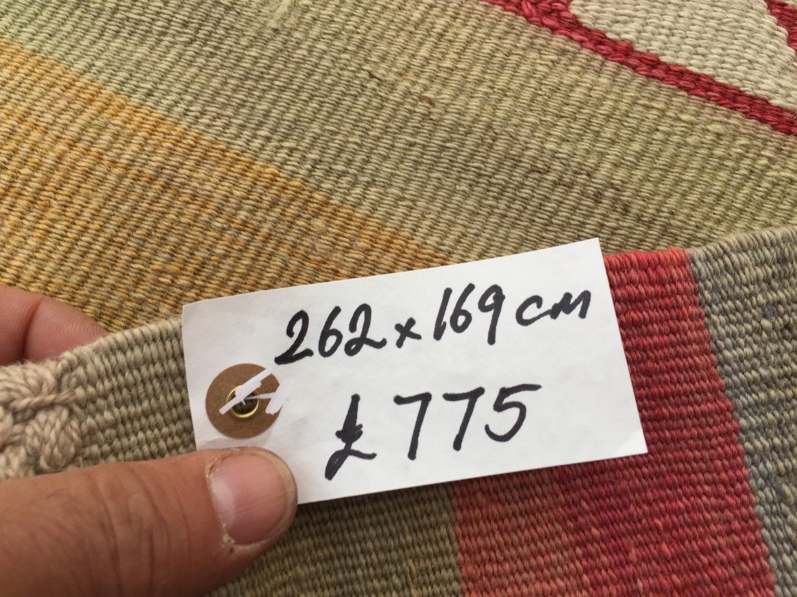 photo for sale Vintage Turkish Kilim Kelim Rug 262x169cm Shabby Chic Wool, Country Home, Boho