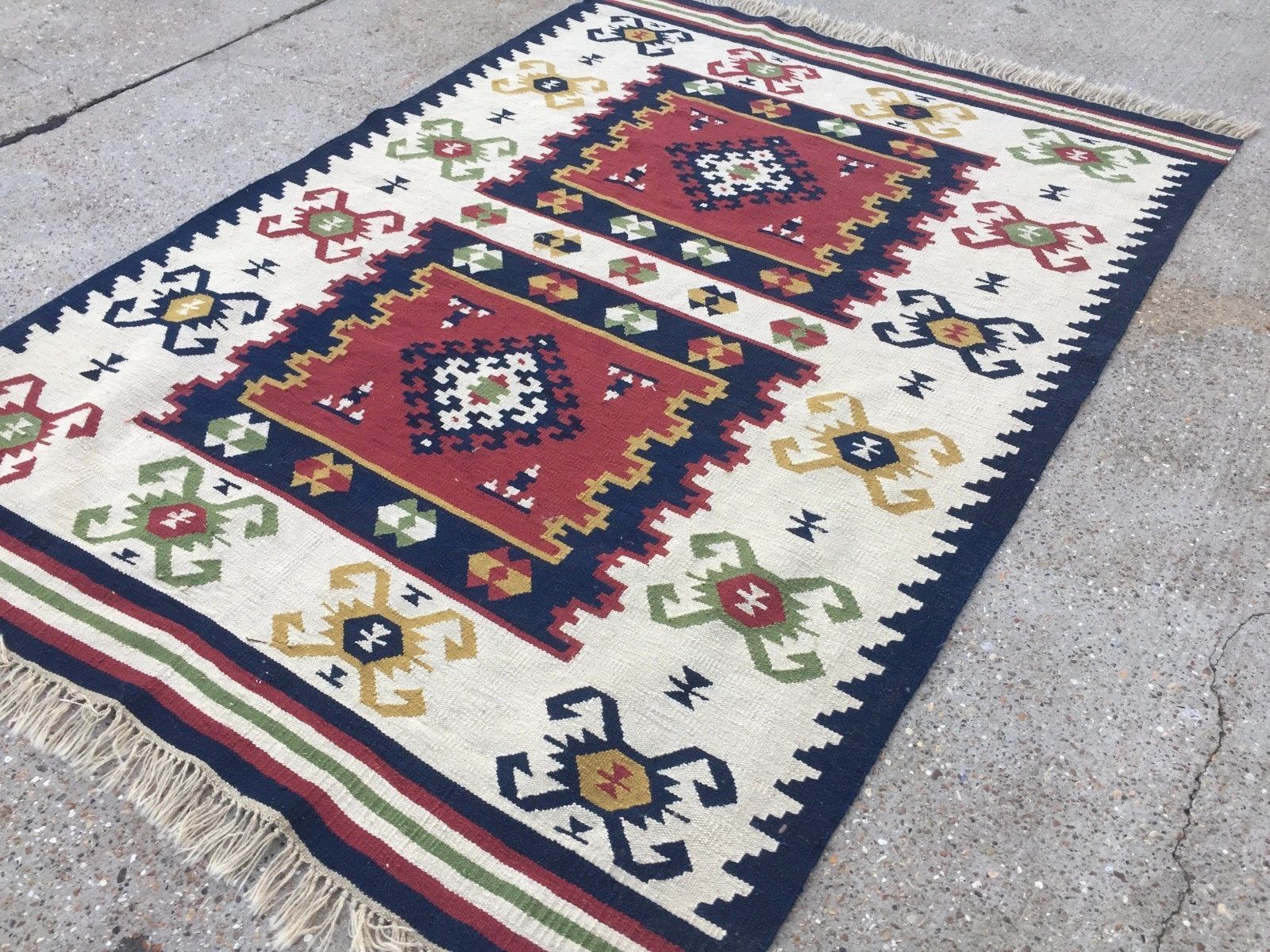 Handmade Turkish Kilim Kelim Rug 257x175cm Shabby Chic Wool, Country Home, Boho