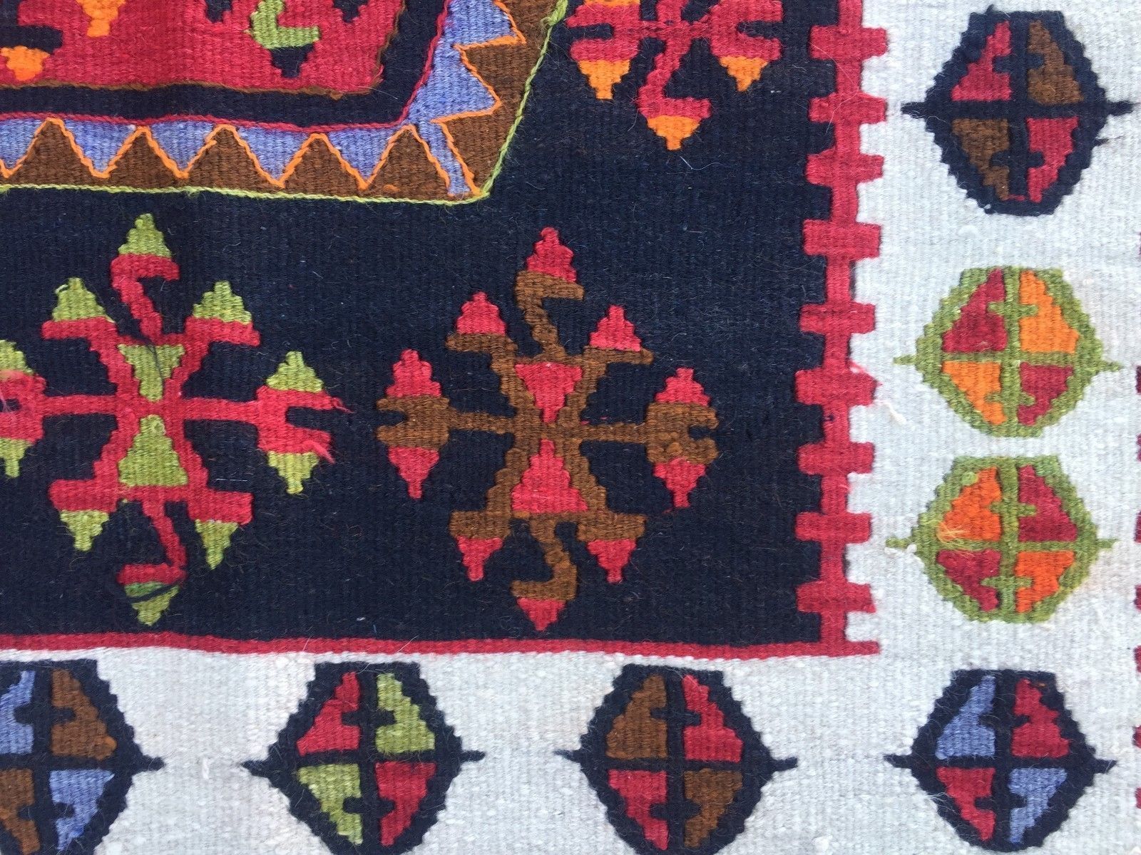 Old Turkish Kilim Kelim Rug 222x107cm Country House Boho Vintage Rustic Antique photo 495.0