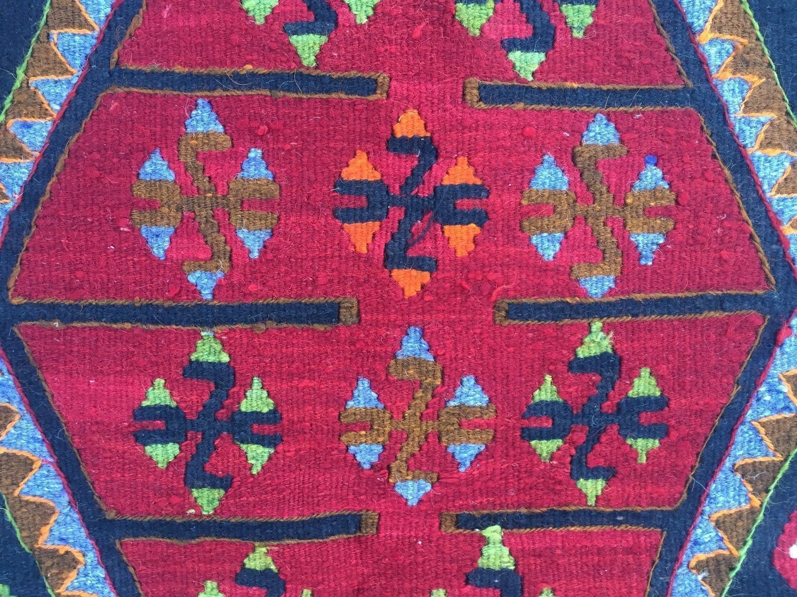 Old Turkish Kilim Kelim Rug 222x107cm Country House Boho Vintage Rustic Antique photo vintage