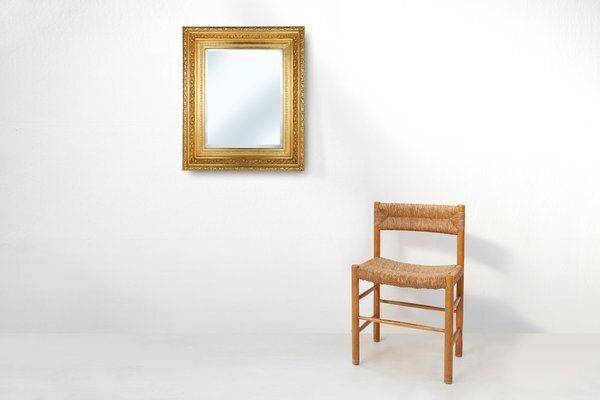 Baroque Gilt Facet Cut Wood Wall Mirror, France, 1850s photo 2162.0