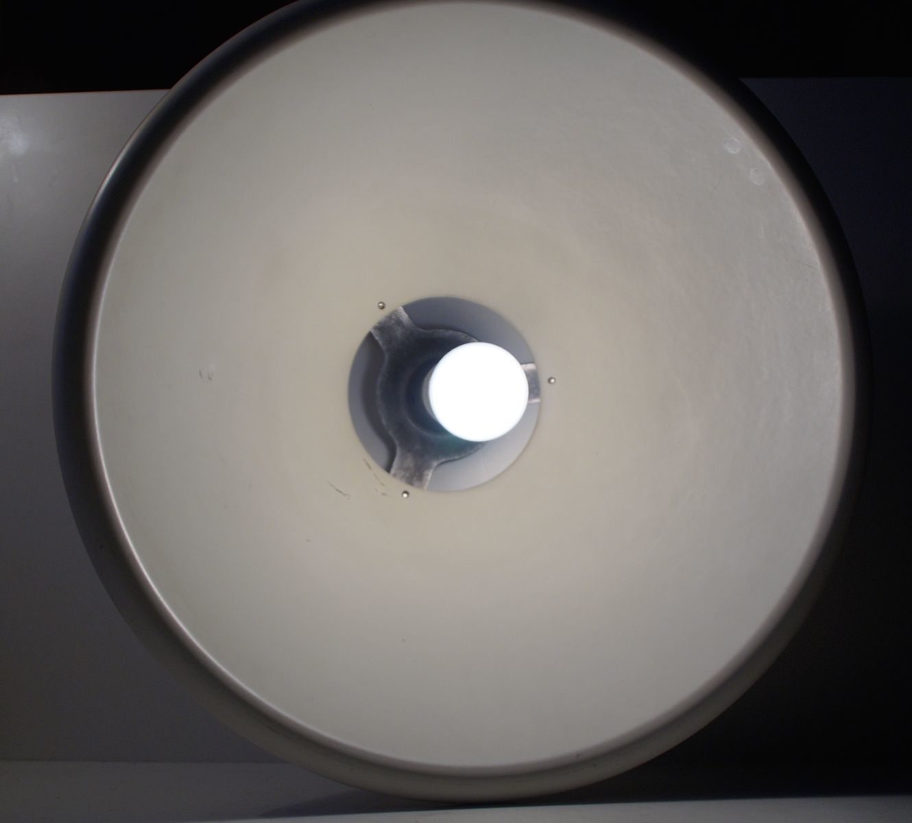 Large White Flying Saucer Pendant Lamp By Bjarne Bo For Fog & Morup, 1970s photo vintage