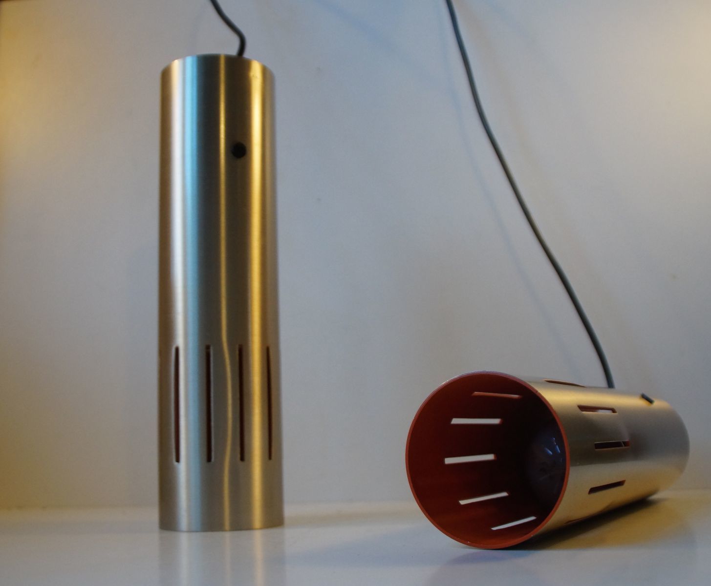 Danish Trombone Pendant Lamps By Jo Hammerborg For Fog & Morup, 1960s, Set Of 2 photo buy