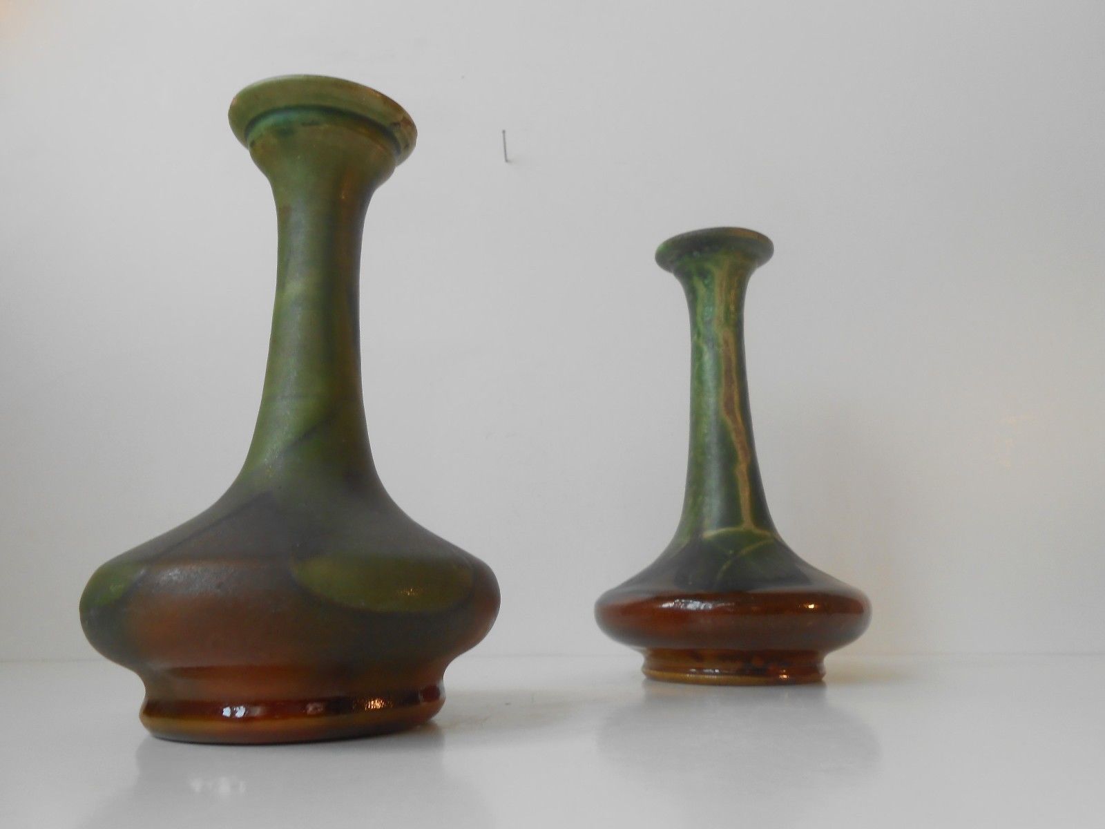 Danish Polychrome Pottery Vases By Hermann August Kähler, 1920s, Set Of 2 photo furniture