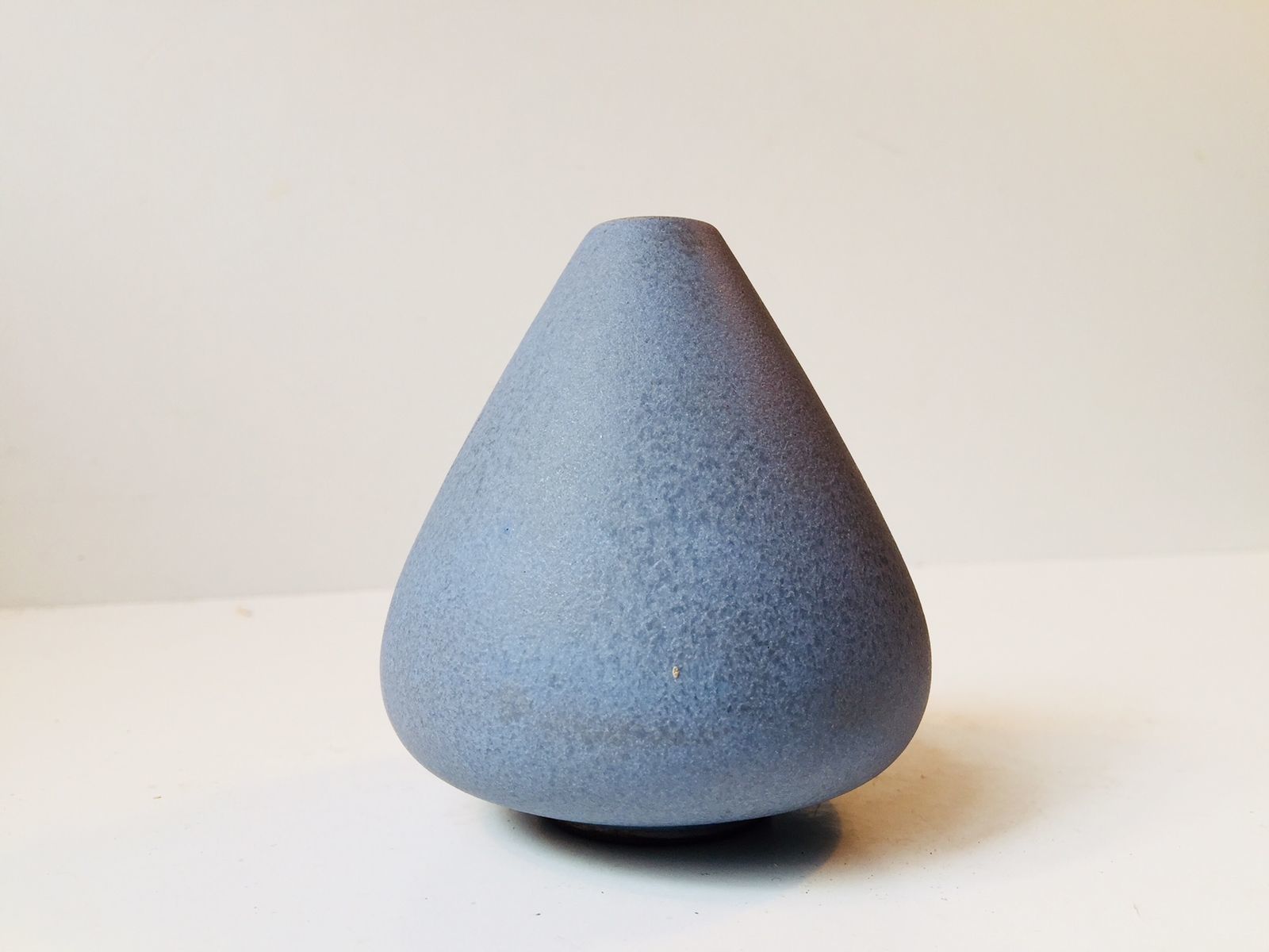 Vintage Scandinavian Ceramic Vase In Dusty Purple Glaze