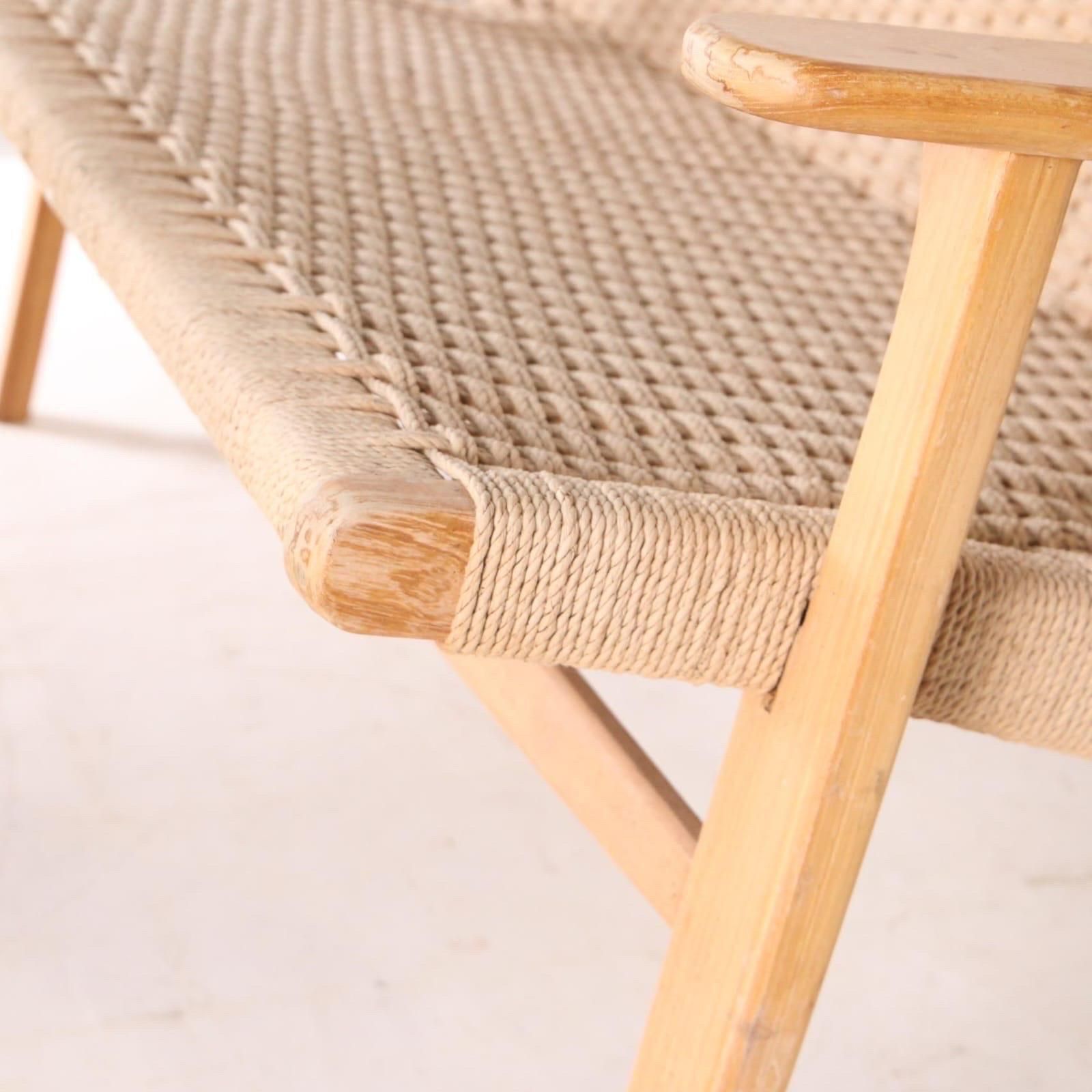Braided Rope And Wood Lounge Set photo vinterior