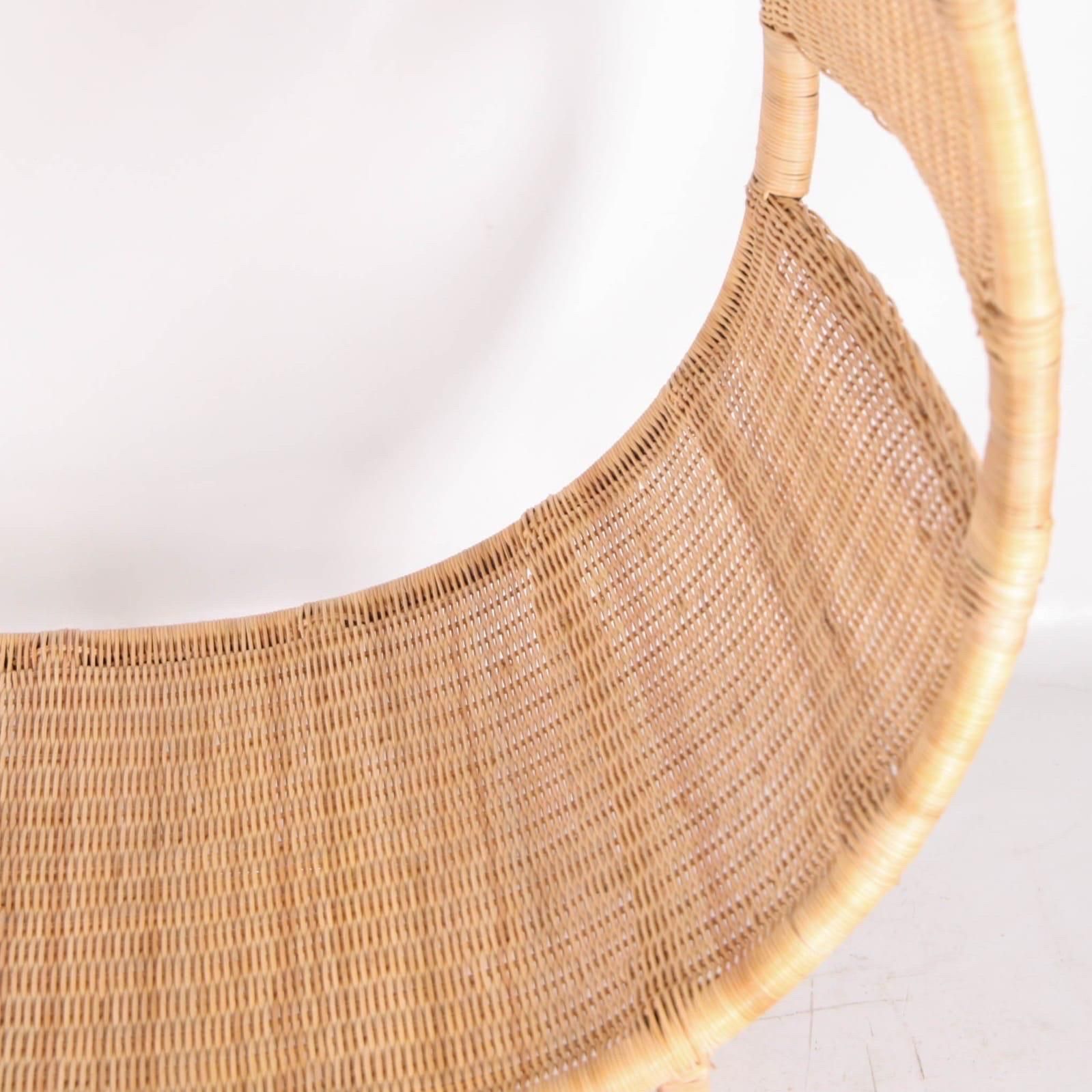 Large Rattan And Metal Chair And Ottoman photo buy