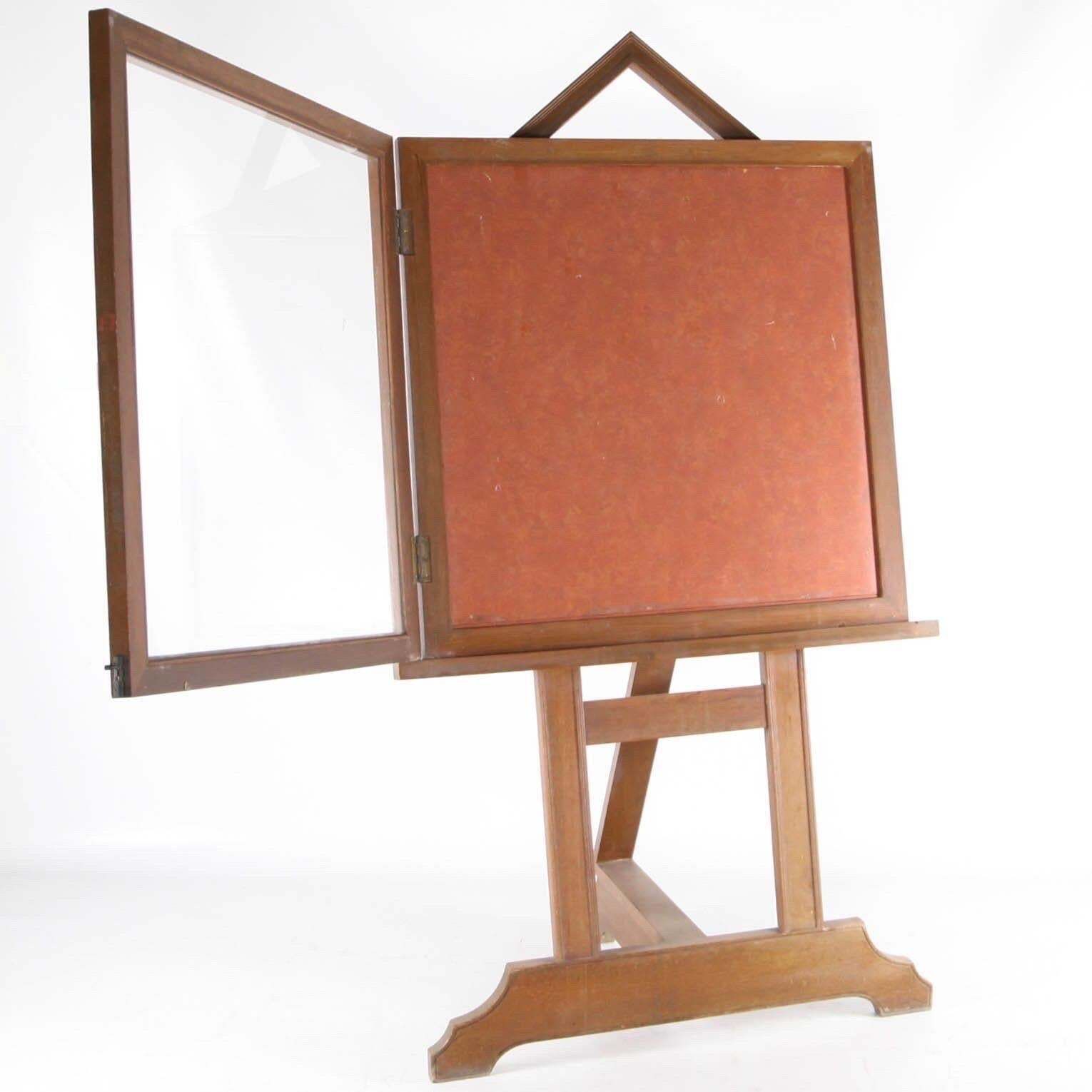 photo furniture Large Pair Of Wooden Vitrines