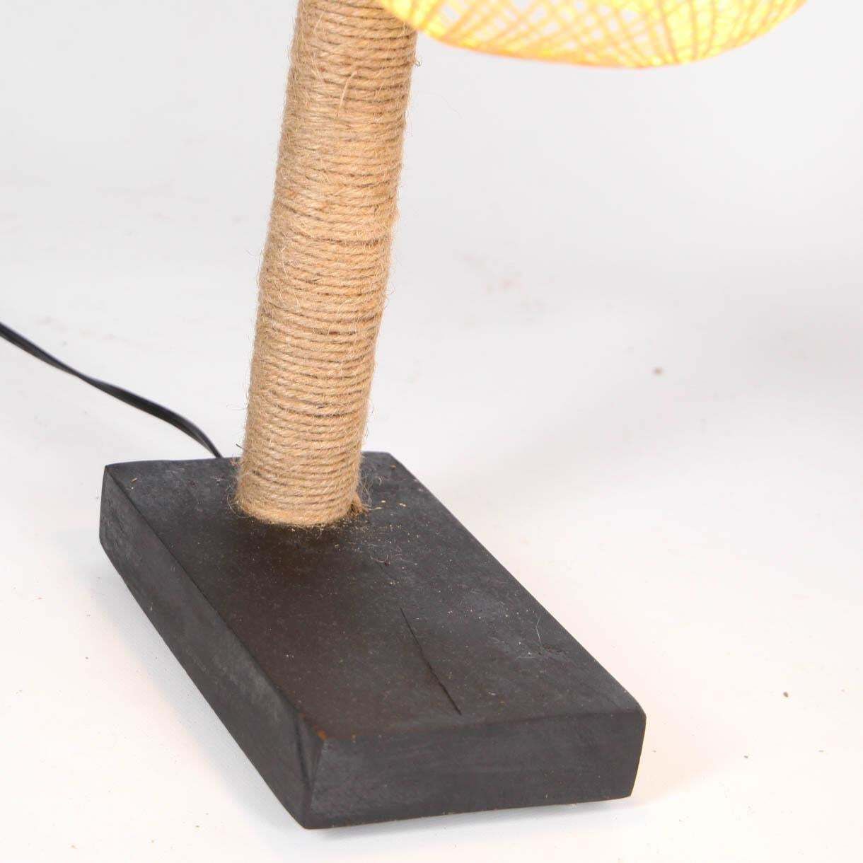 Pair Of Bamboo And Rope Table Lamps photo vintage