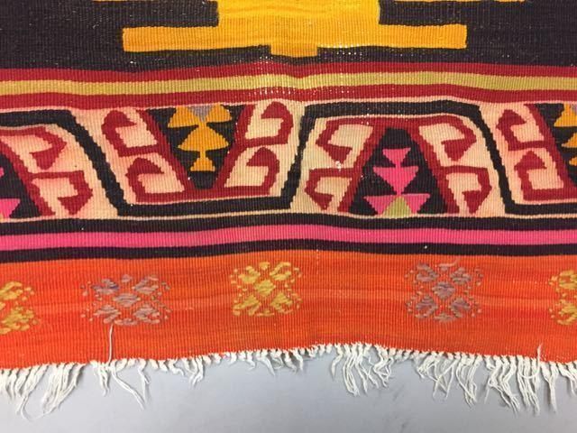 Turkish Kilim Rug 132x73cm Shabby Vintage Old Wool Country Home Decor Kelim photo vinterior