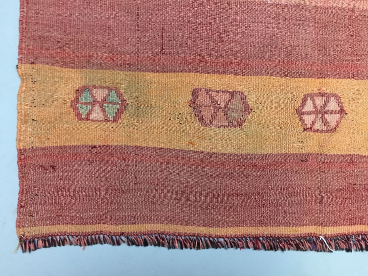 Small Traditional Turkish Kilim Rug 90x90cm Shabby Vintage Wool Boho Kelim photo vinterior