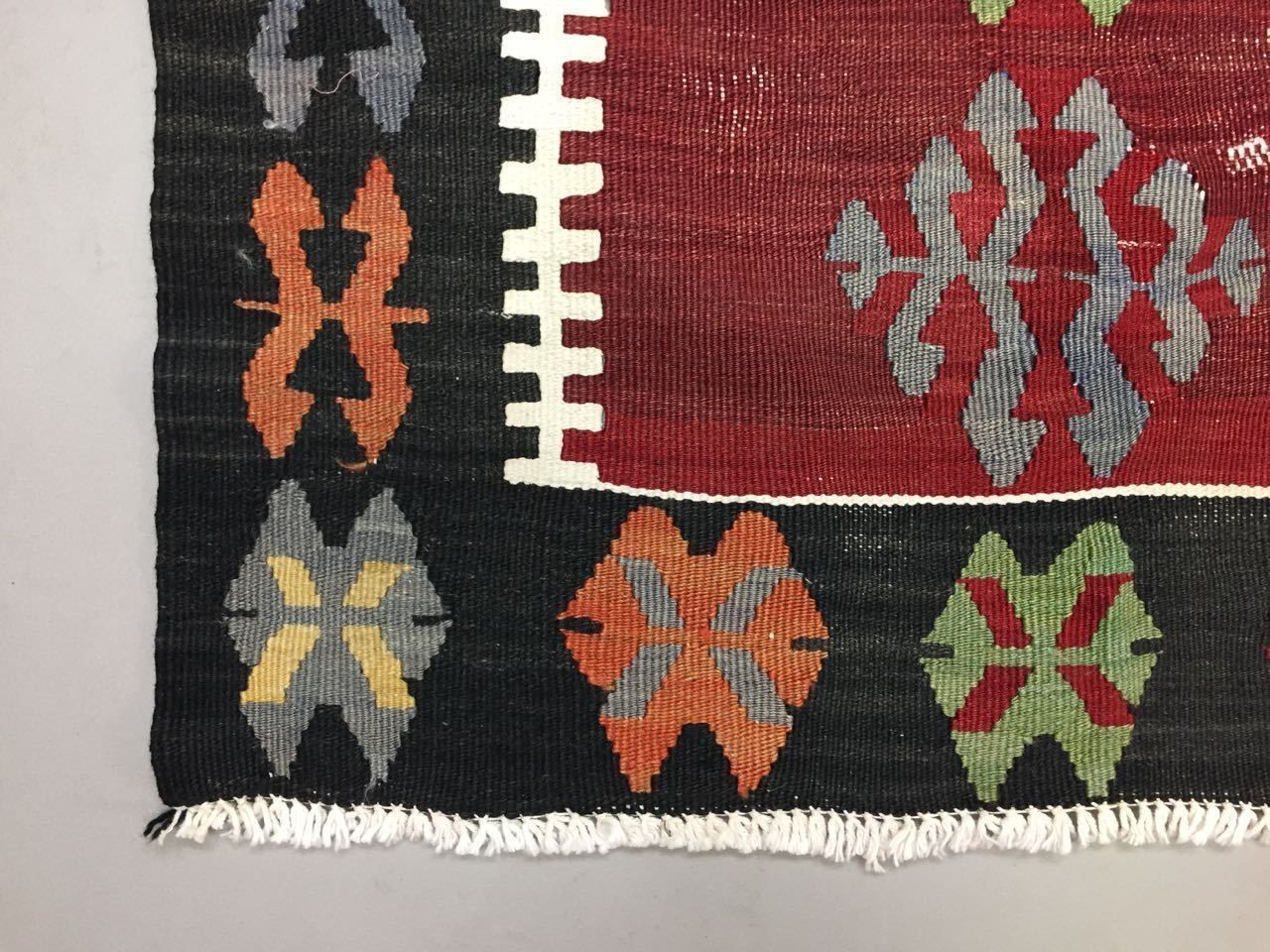Turkish Kilim Rug 130x75cm Shabby Vintage Old Wool Country Home Decor Kelim photo vinterior