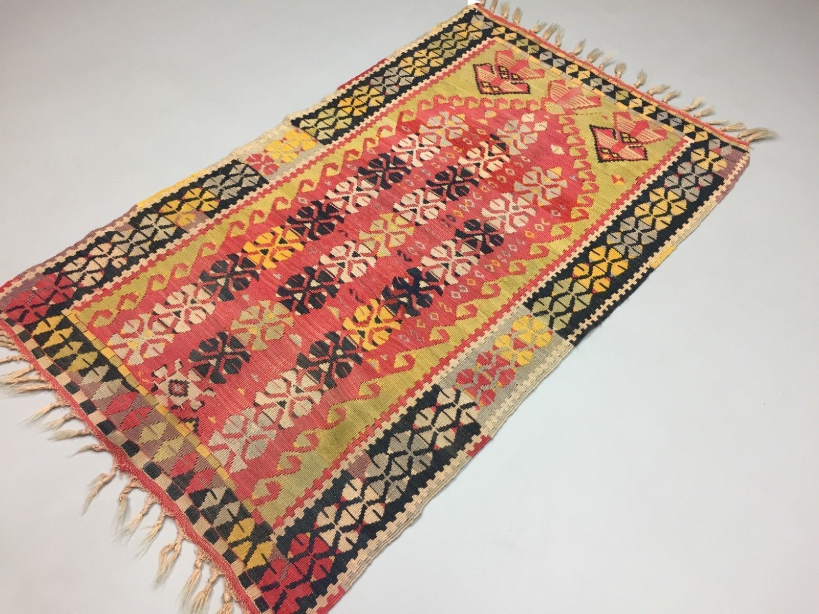 Antique Turkish Kilim Rug 150x88cm Shabby Vintage Old Wool Country Home Kelim photo furniture