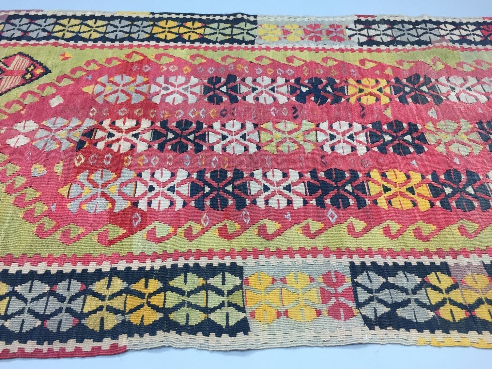Antique Turkish Kilim Rug 150x88cm Shabby Vintage Old Wool Country Home Kelim photo Textiles