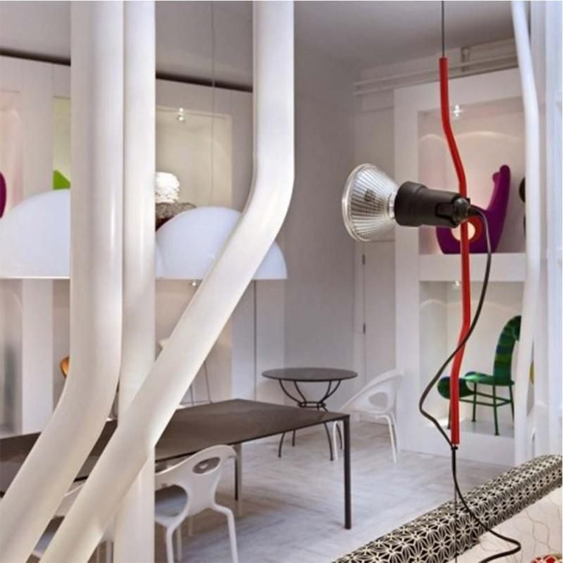 Achille Castiglioni  & Pio Manzu For Flos "Parentesi" Pendant Lamp, Italy 1970s photo 426.0