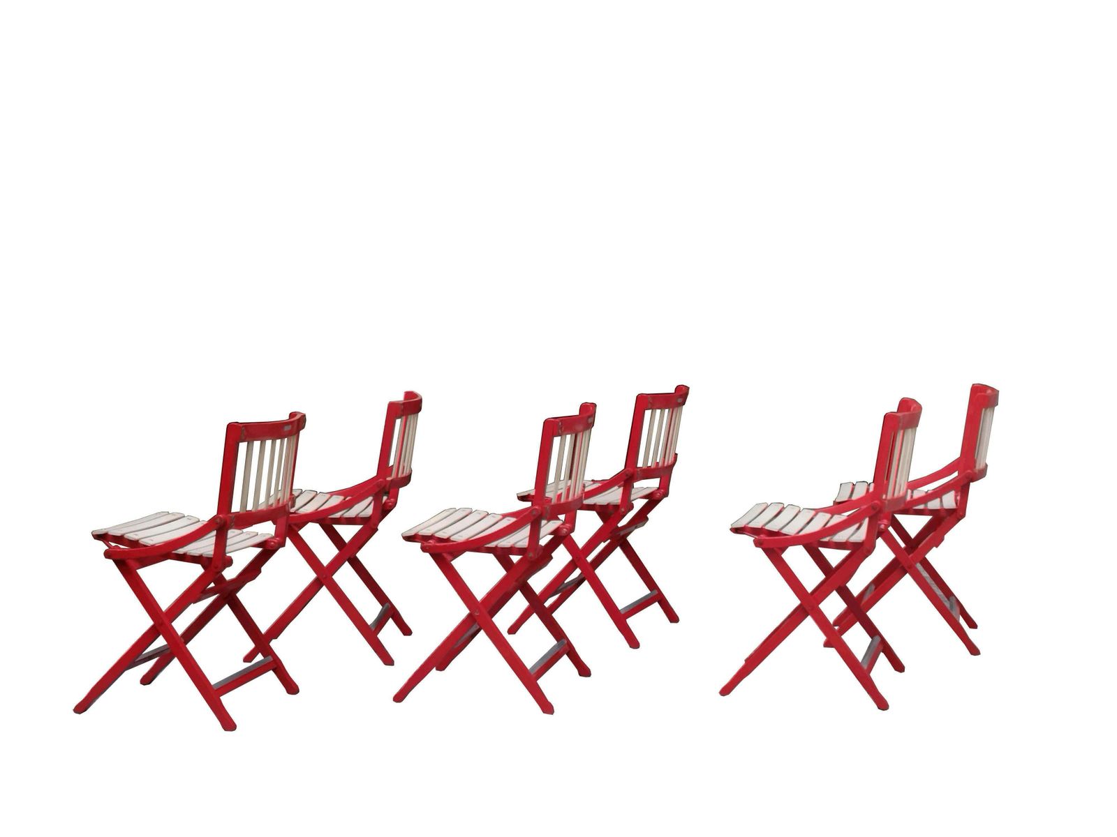 F.Lli Reguitti Group Of Six Mod. "152" Folding Chairs, Italy, 1956 photo for sale