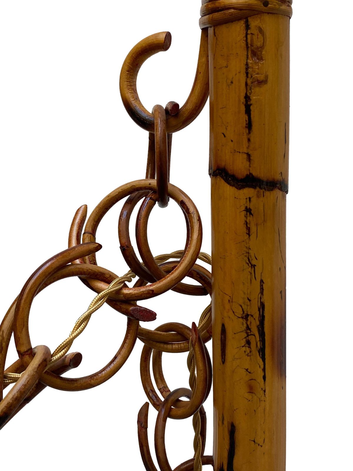 Bamboo And Rattan Italian Floor Lamp, 1960s photo 1109.0