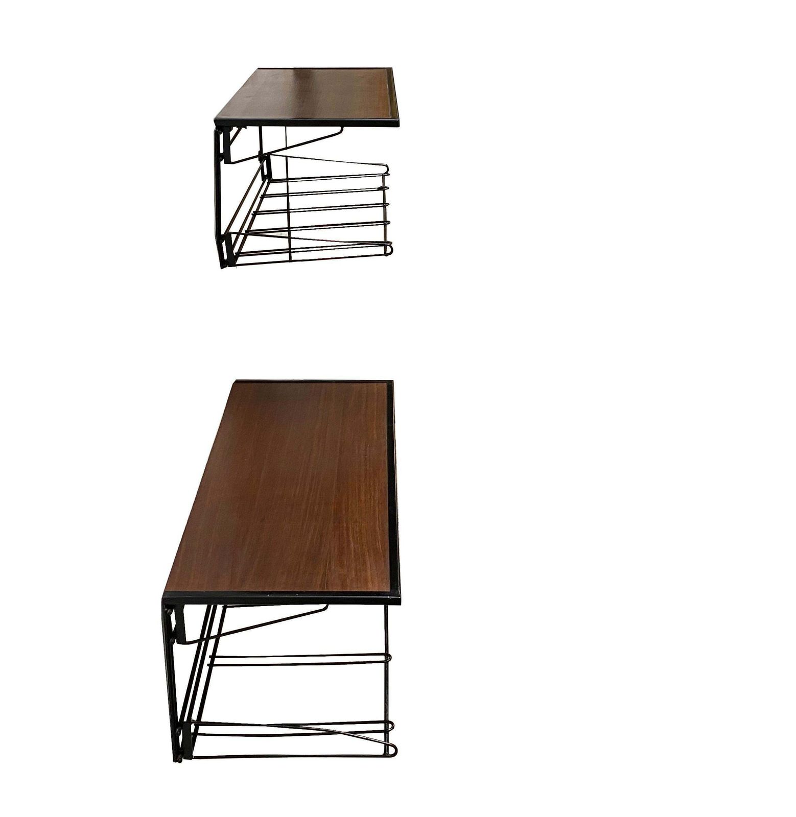 Pair Of Wall Bedside Tables, Italy, 1960s photo for sale