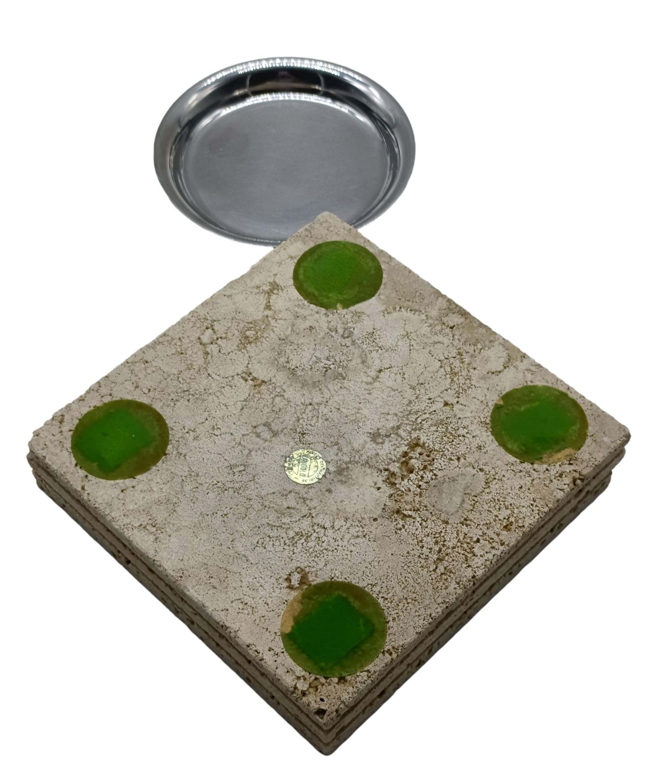 Enzo Mari For F.Lli Mannelli Travertine Ashtrays And Penholders, Italy 1970s photo Home Decor
