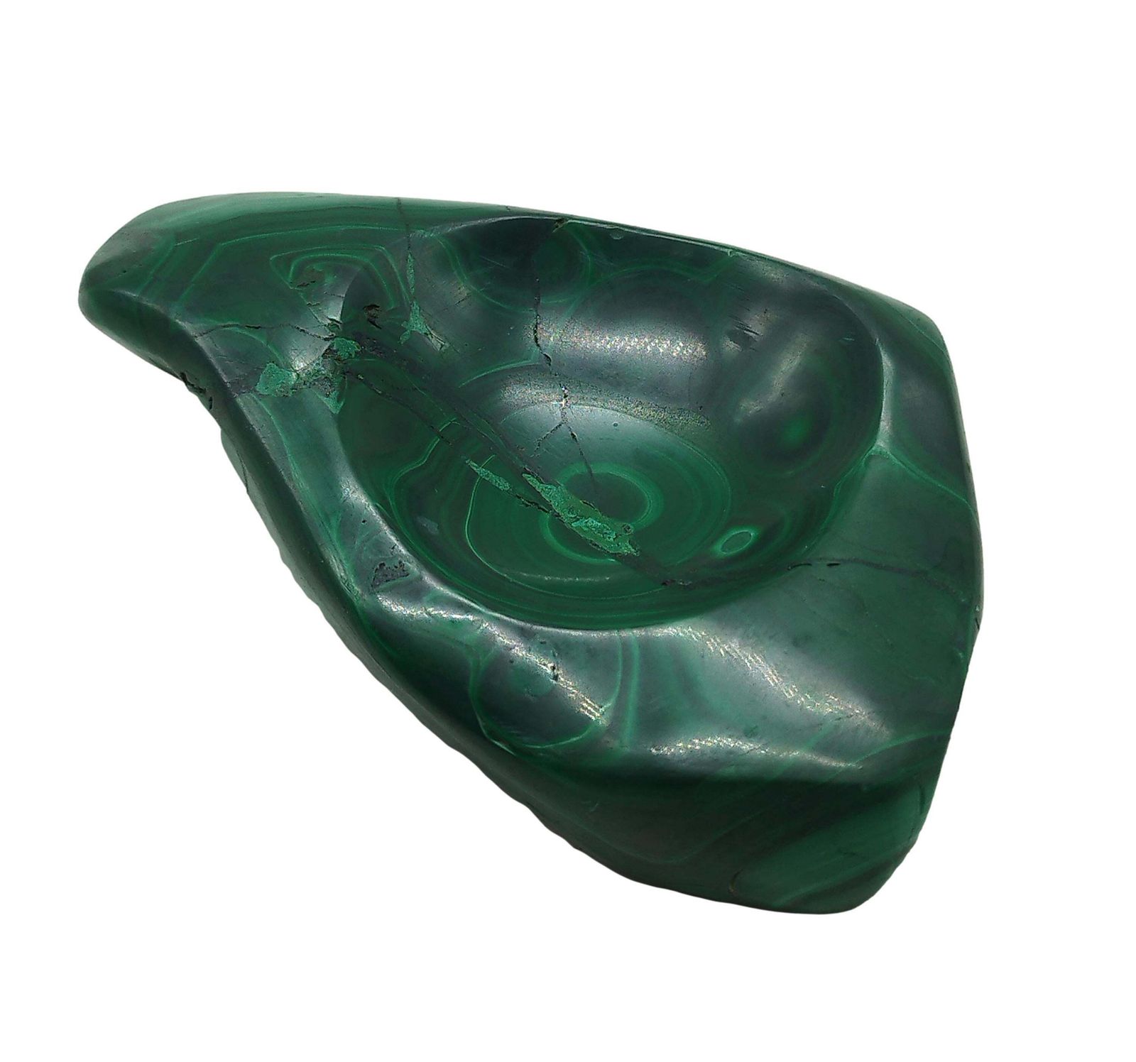 Natural Malachite Dish Bowl Or Ashtray, Italy 1970s photo furniture