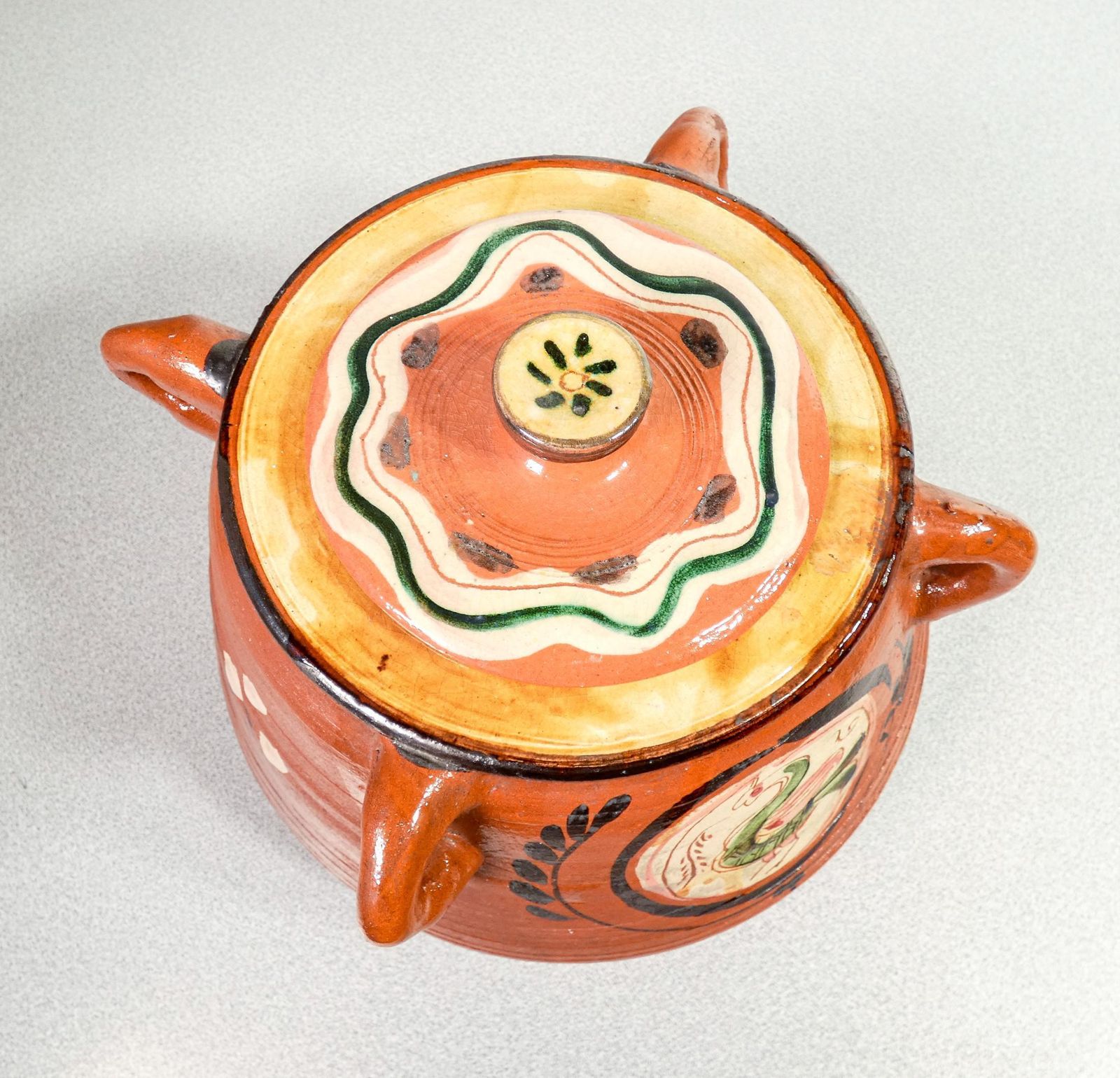 Painted And Glazed Terracotta Vase Signed Renzo Igne, Italy, 70s/80s photo Home Decor