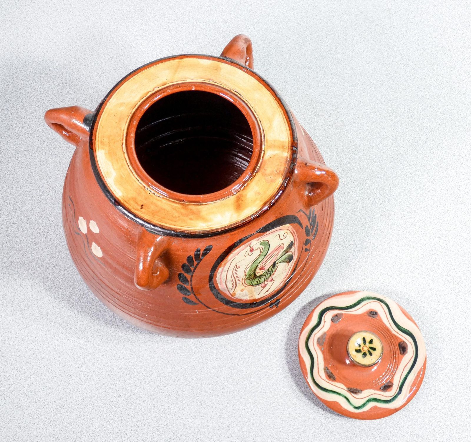 Painted And Glazed Terracotta Vase Signed Renzo Igne, Italy, 70s/80s photo 495.0