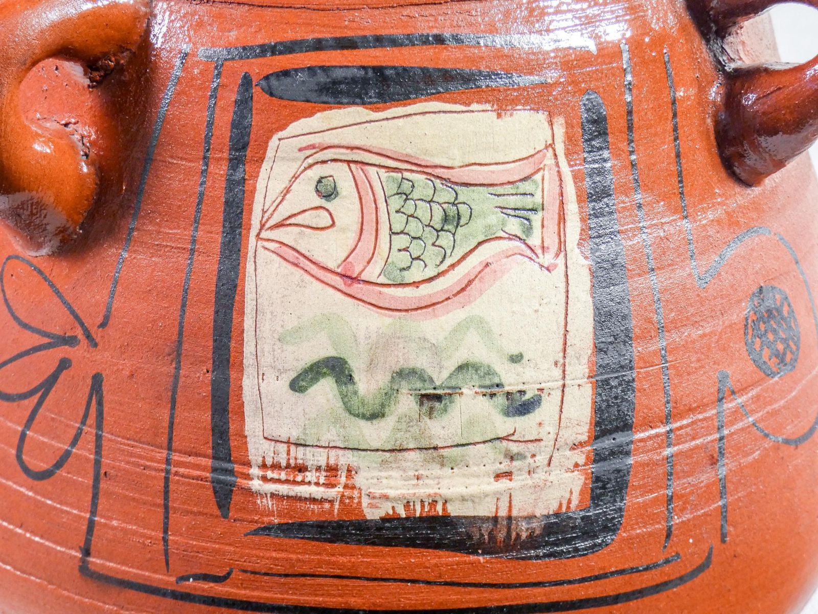 Painted And Glazed Terracotta Vase Signed Renzo Igne, Italy, 70s/80s photo buy