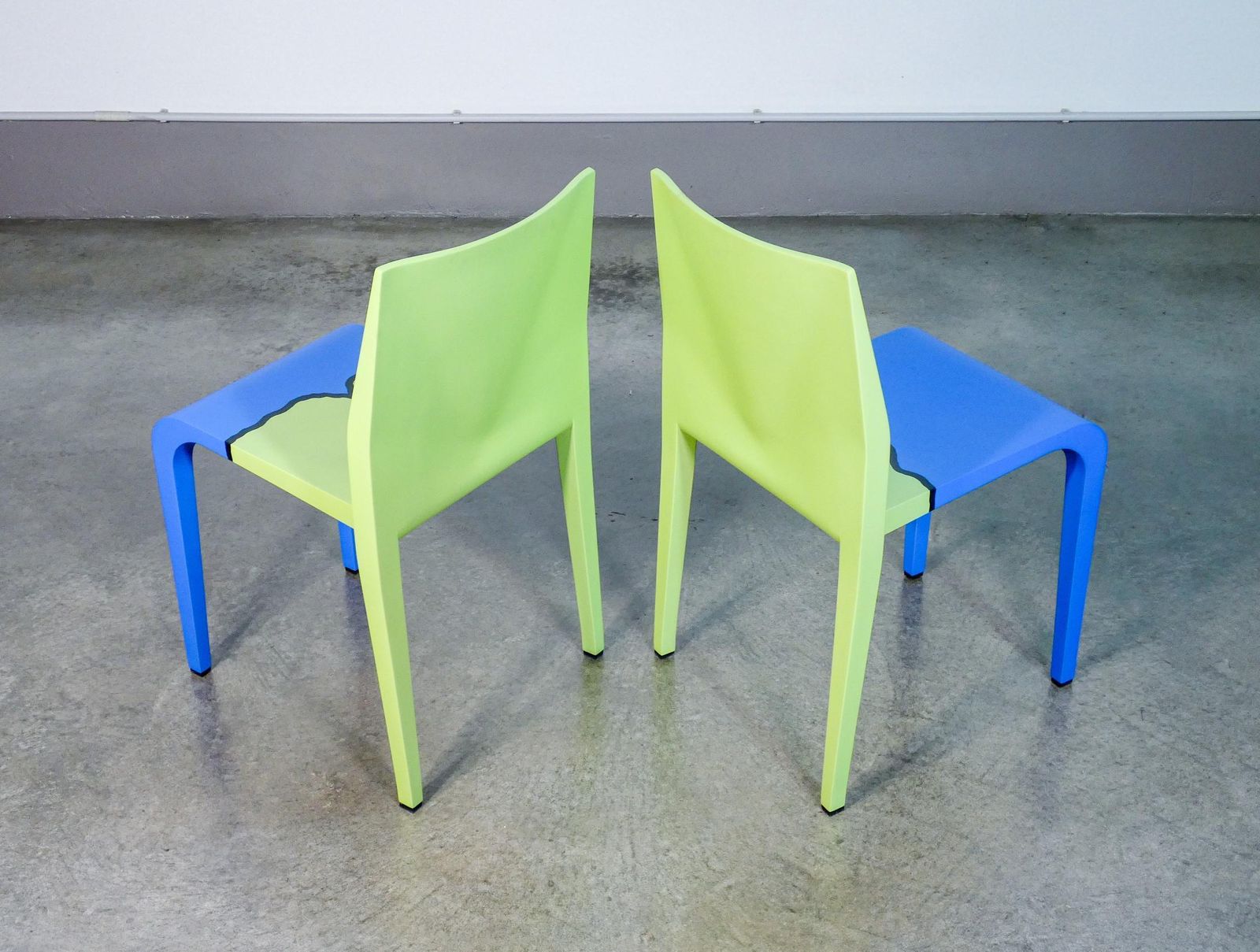 Pair Of Laleggera Chairs, Part Of The Work "Mezzoterra Mezzomare" By Pistoletto photo buy