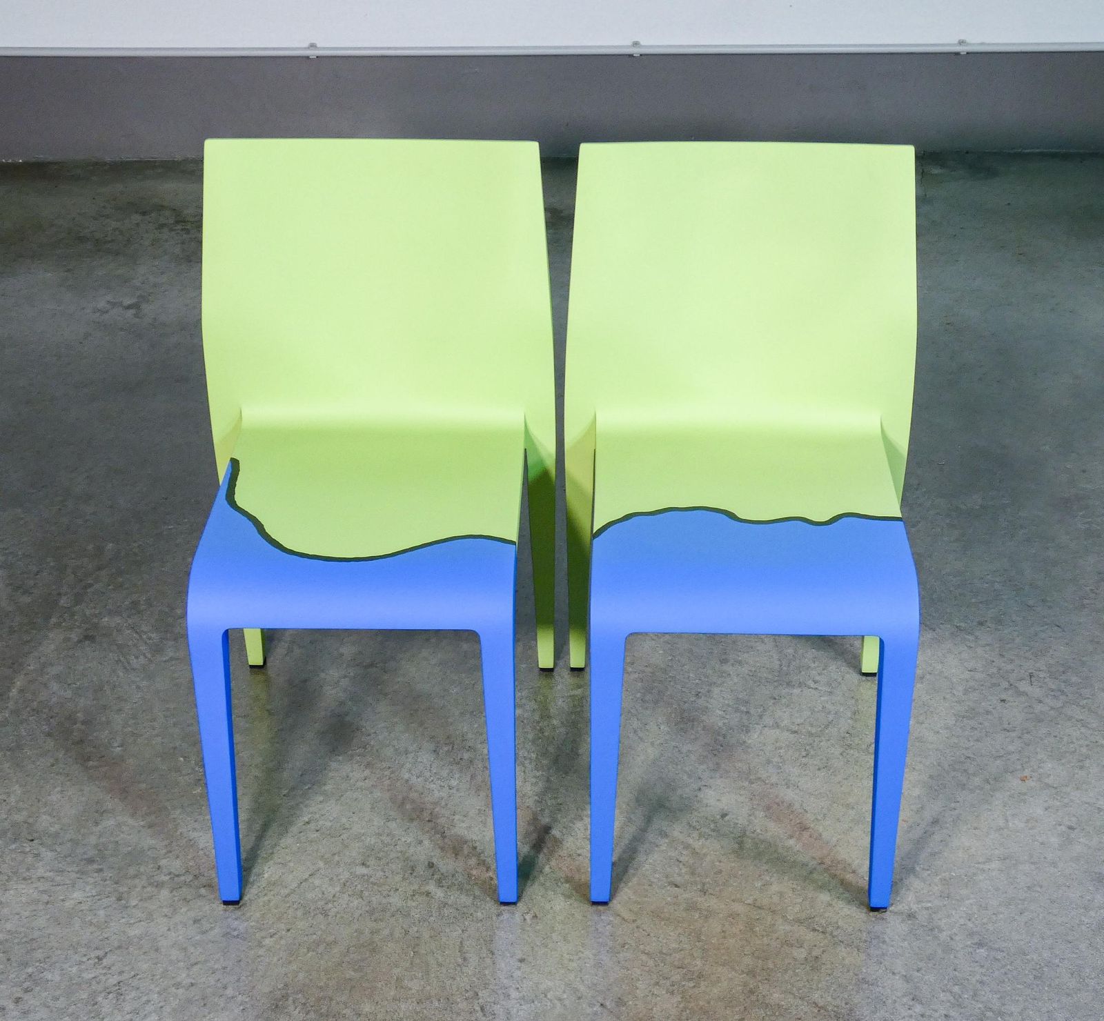 Pair Of Laleggera Chairs, Part Of The Work "Mezzoterra Mezzomare" By Pistoletto photo Furniture