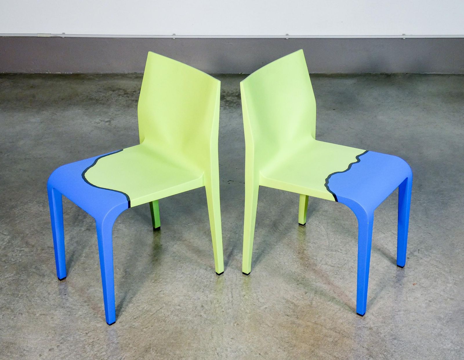 Pair Of Laleggera Chairs, Part Of The Work "Mezzoterra Mezzomare" By Pistoletto photo 2557.0