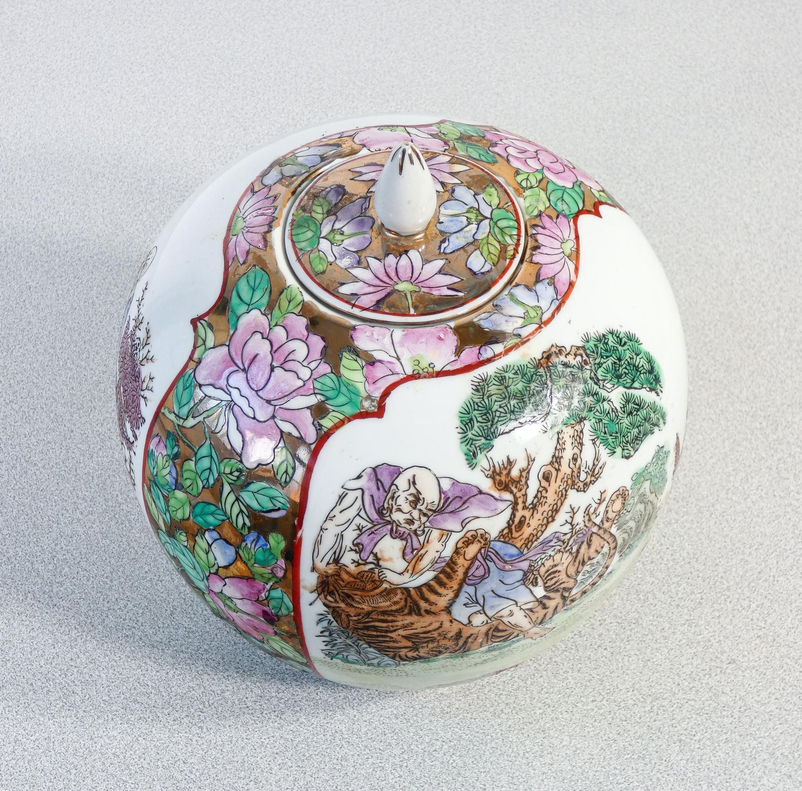 Chinese Ceramic Vase Painted With Figures From The Taoist Tradition. 20thc. photo for sale