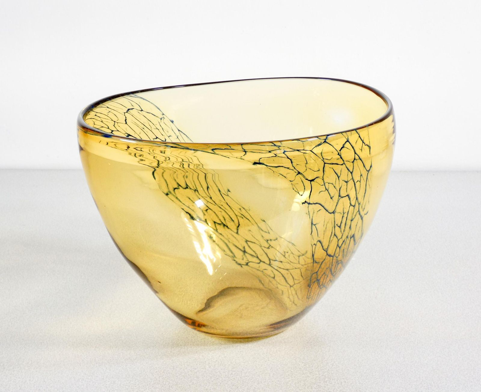 Large Vase, Cup Signed Seguso Vetri D'arte In Blown Glass. Anni 60 photo vinterior