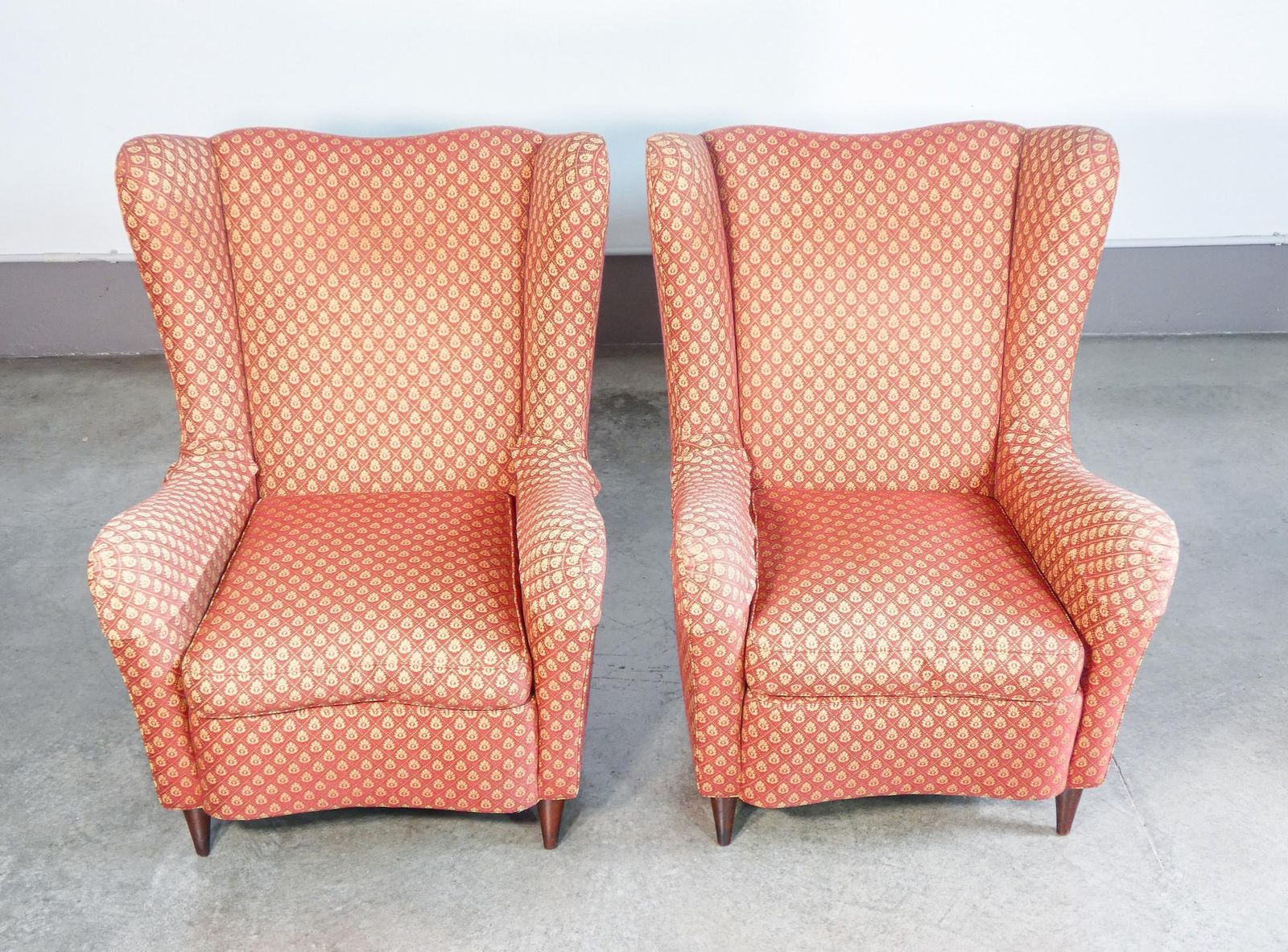 Pair Of Armchairs In The Style Of Giò Ponti. Italy, 1940s photo vinterior