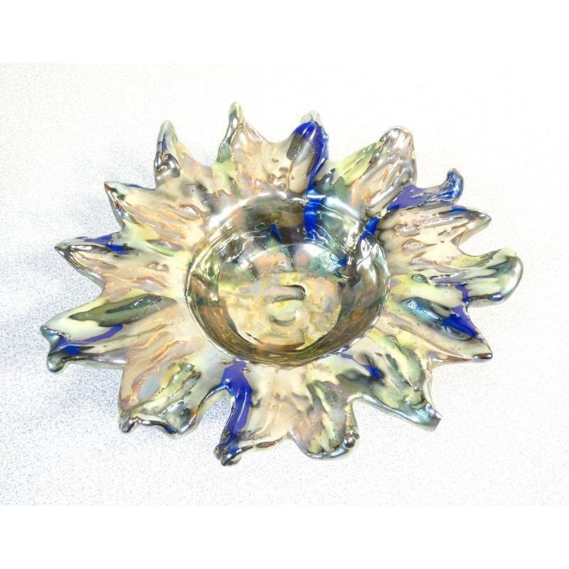 Ceramic Ashtray Signed Vm Albisola, Esa Mazzotti, Mid 20th Century photo for sale