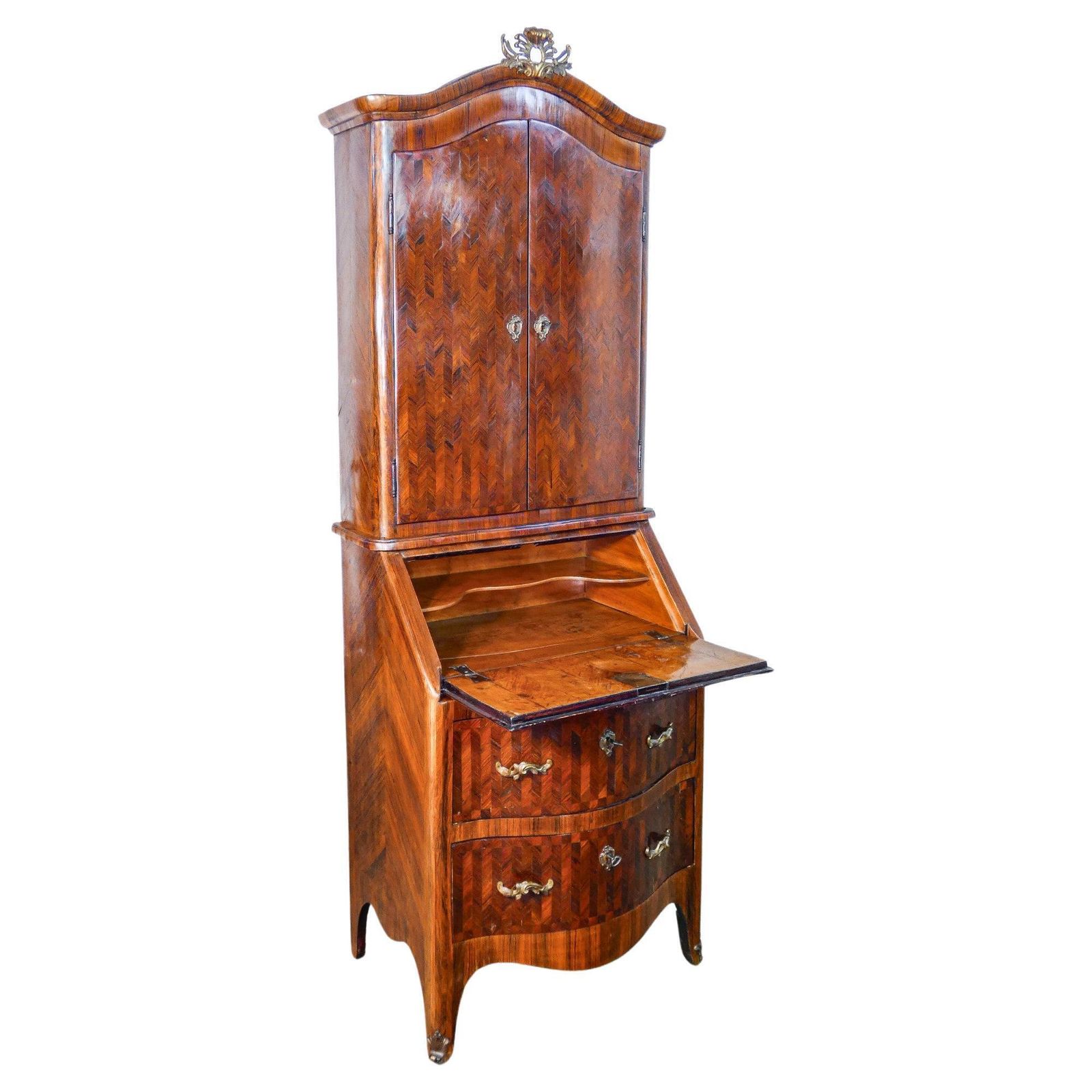 Trumeau, Secretaire Luigi XV Originale Settecentesco