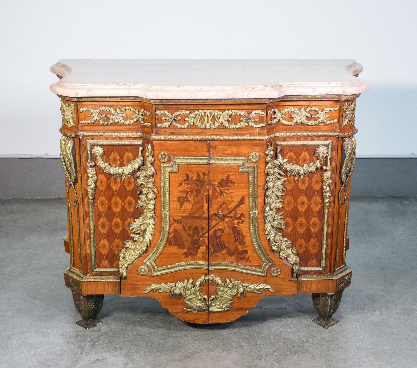Commode In Louis XV Style, Original Model By Jean Riesner. Early 20th C photo for sale