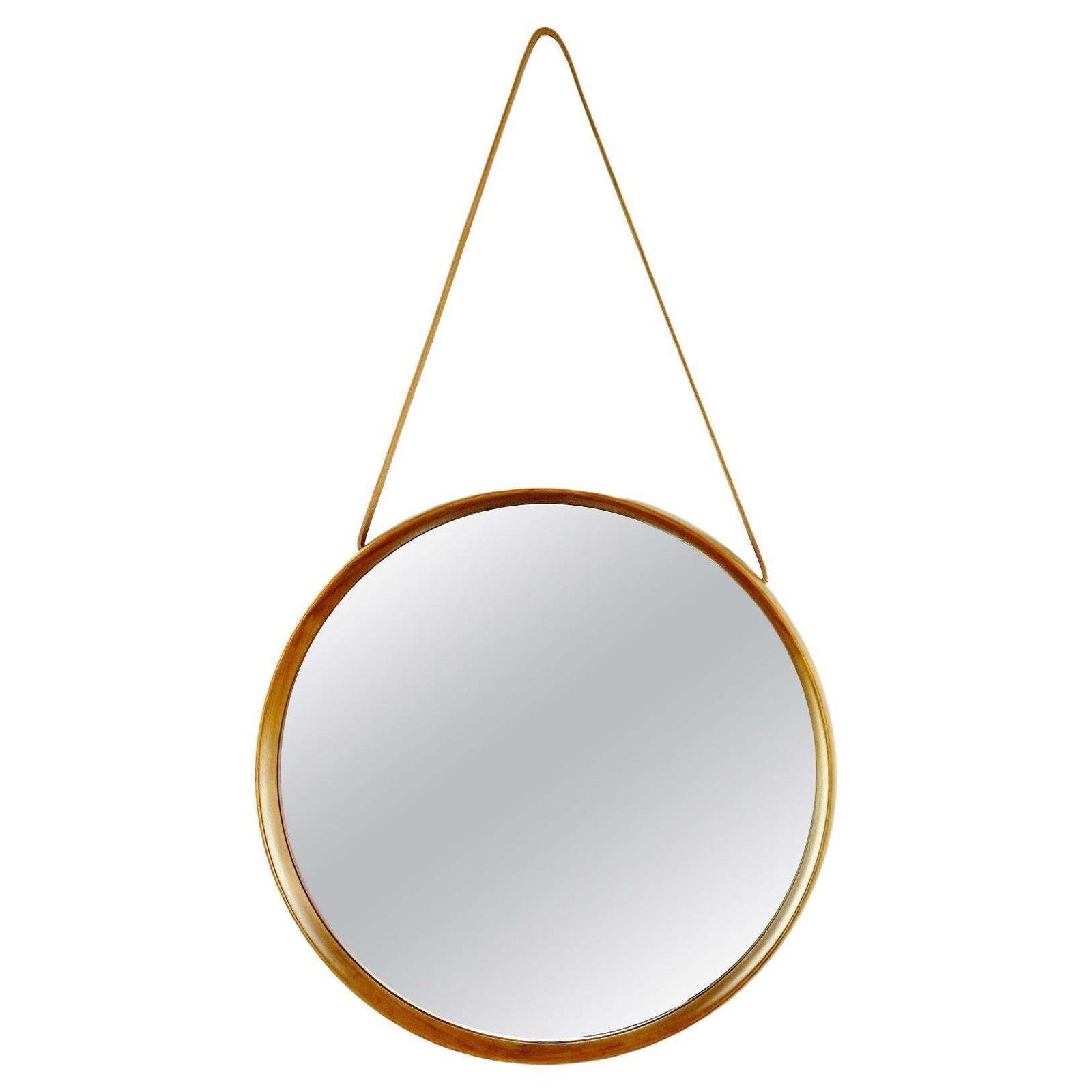 Scandinavian Teak Mirror By Uno And Osten Kristiansson For Luxus Vittsjö Sweden