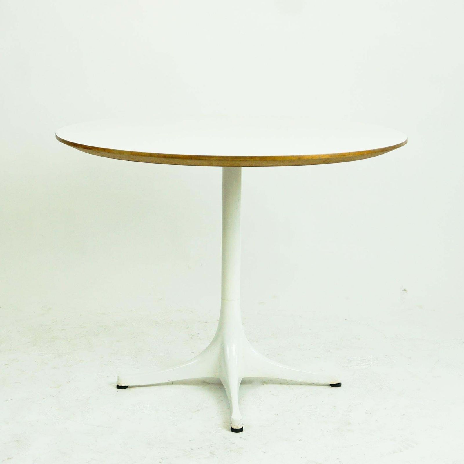 White Pedestal Coffee Side Table By George Nelson For Herman Miller, USA, 1960s photo furniture