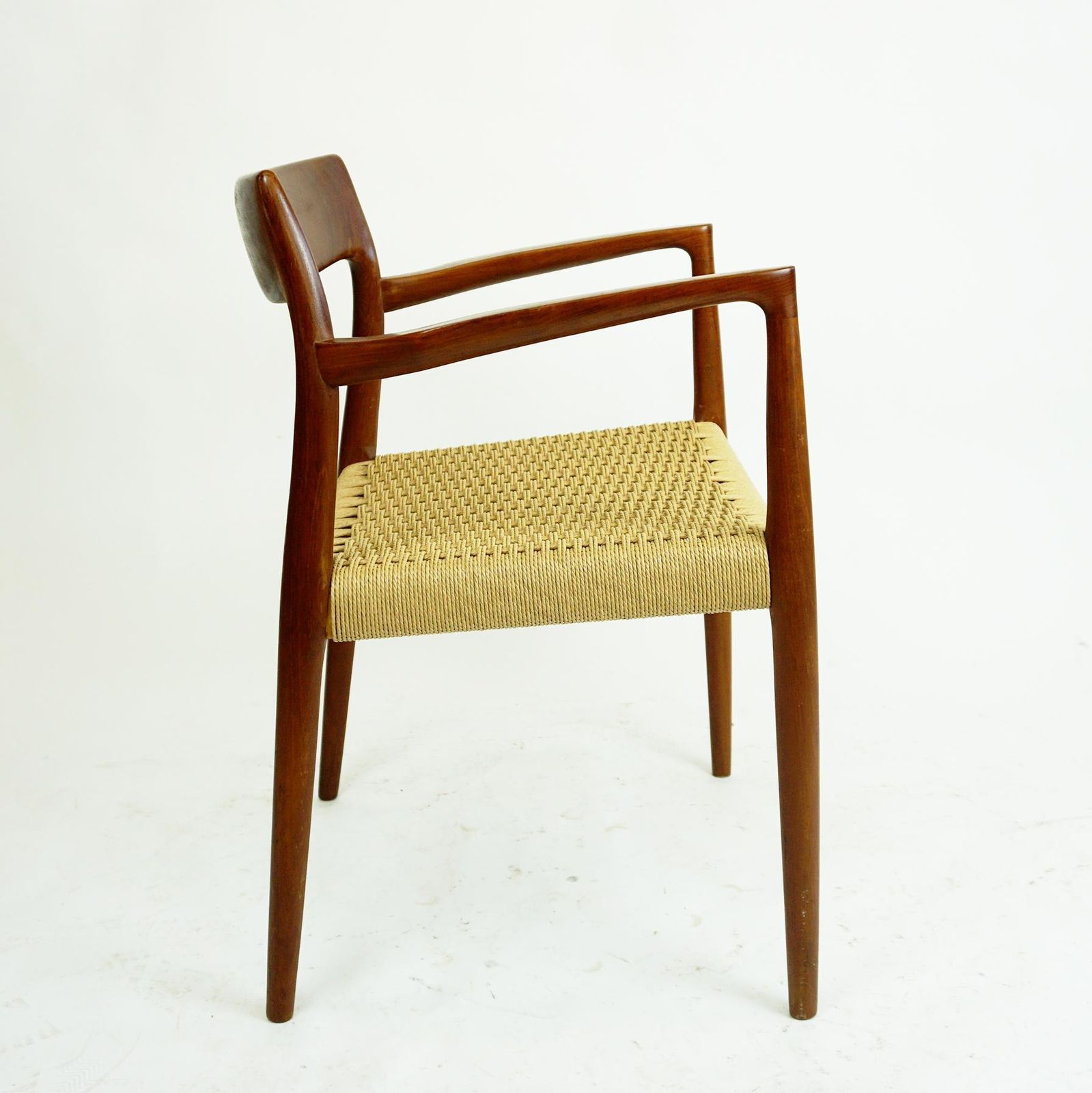Scandinavian Modern Mod. 57 Teak And Papercord Armchair By Niels Otto Moller photo 2386.0