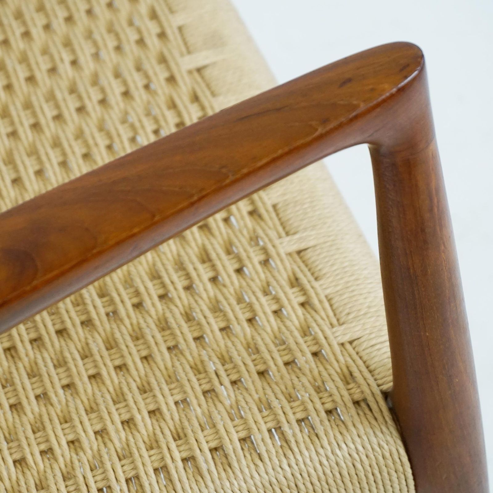 Furniture Scandinavian Modern Mod. 57 Teak And Papercord Armchair By Niels Otto Moller photo