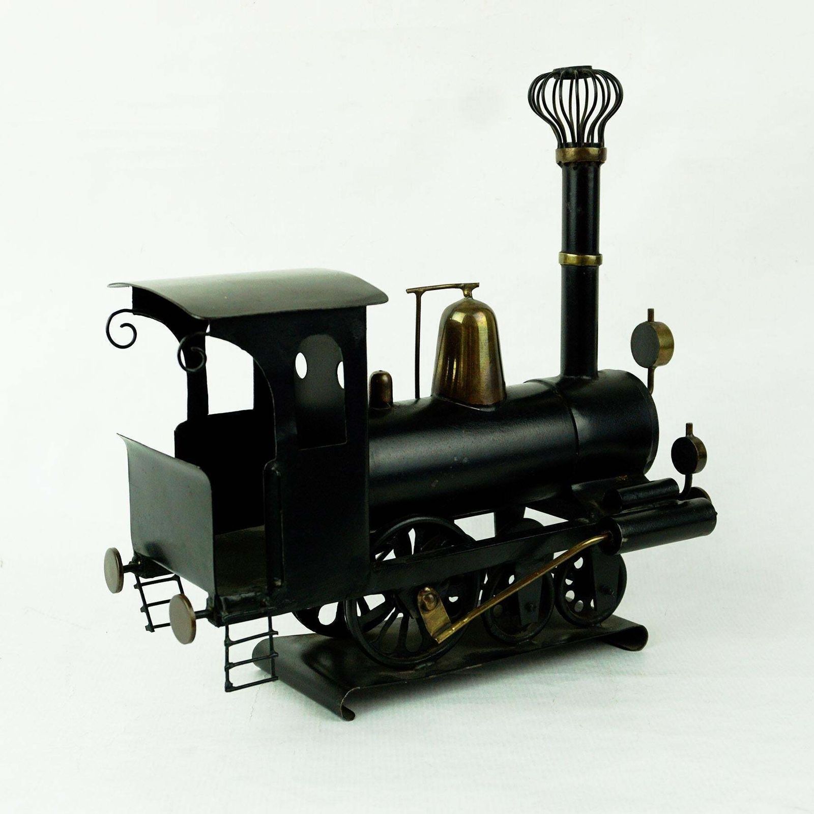 Austrian Midcentury Brass And Black Metal, Locomotive By Hagenauer Vienna photo 2642.0