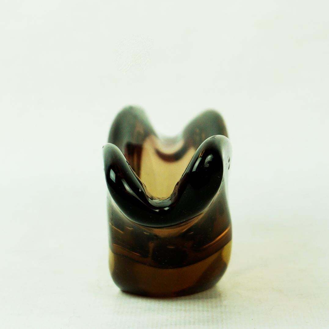Brown Sommerso Glass Bowl By Flavio Poli For Seguso Murano Italy photo for sale