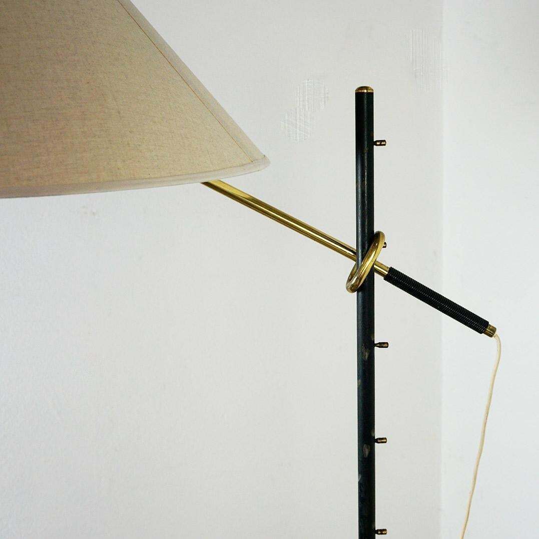 Lighting Austrian Midcentury Brass Floor Lamp Mod. 2097 Pelikan By J.T. Kalmar photo