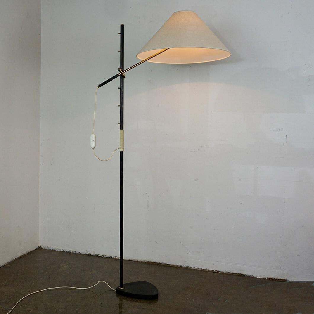 photo buy Austrian Midcentury Brass Floor Lamp Mod. 2097 Pelikan By J.T. Kalmar