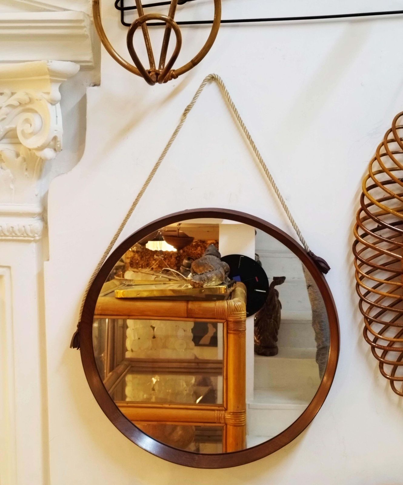 Osten Kristiansson For Luxus Teak Wall Mirror, Swedish, 1960s photo 1022.0
