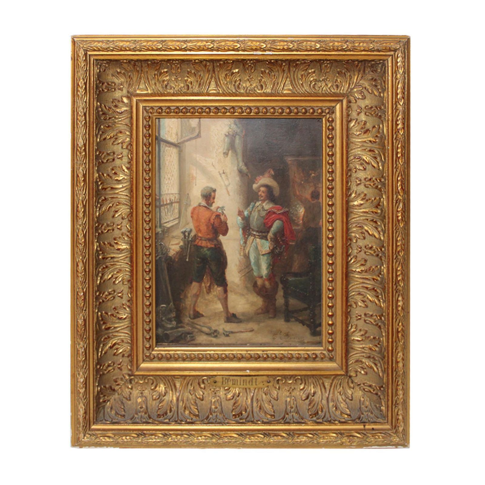Late 19th Century Oil On Canvas Diptych Painted By émile Bemindt photo buy